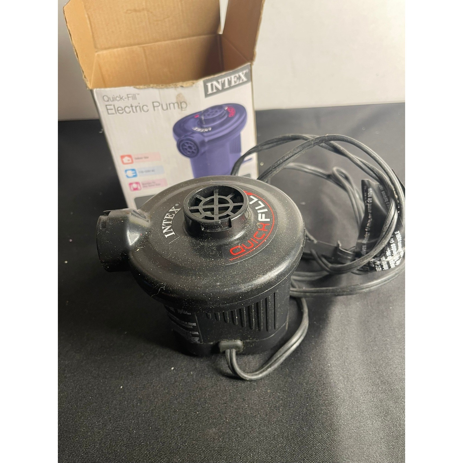 Intex Quick Fill Electric Pump 110-120V AC Inflator for Air Mattresses Pools gallery