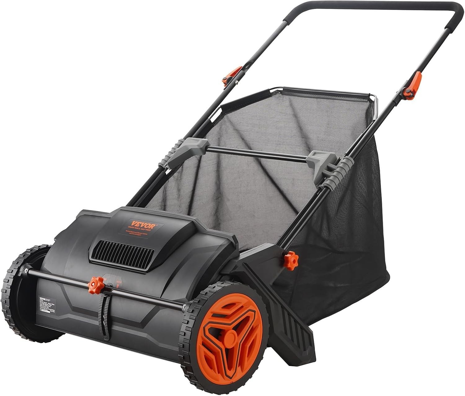 VEVOR Push Lawn Sweeper, 21inch Leaf & Grass Collector, Heavy Duty Steel gallery