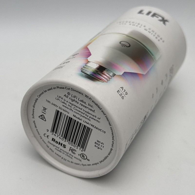 LIFX Multi Colored 1100-Lumen Dimmable A19 LED Light Bulb - NEW SEALED gallery