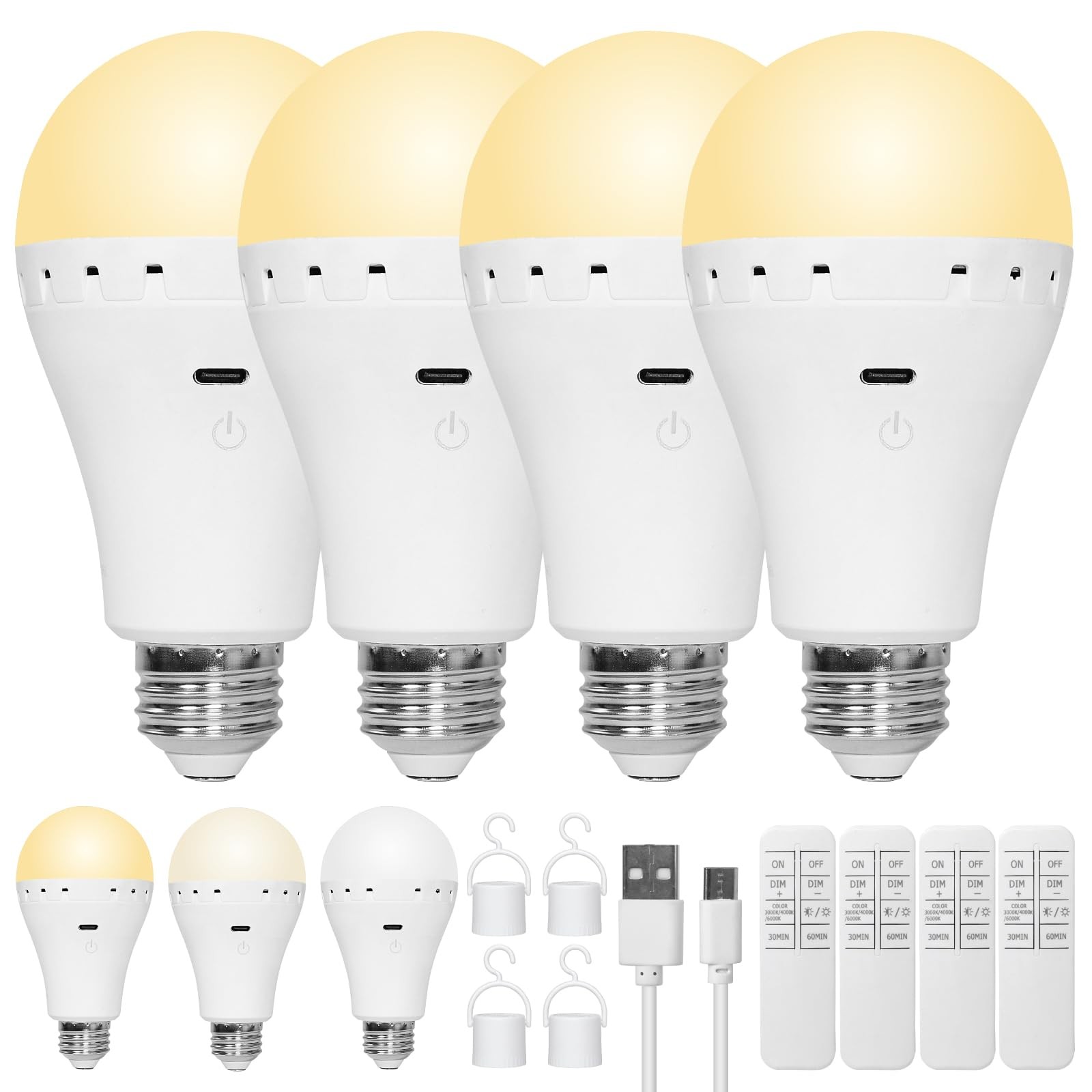 Rechargeable Emergency Light Bulb, ETL/FCC Certified, 1500mAh Battery Backup ... gallery
