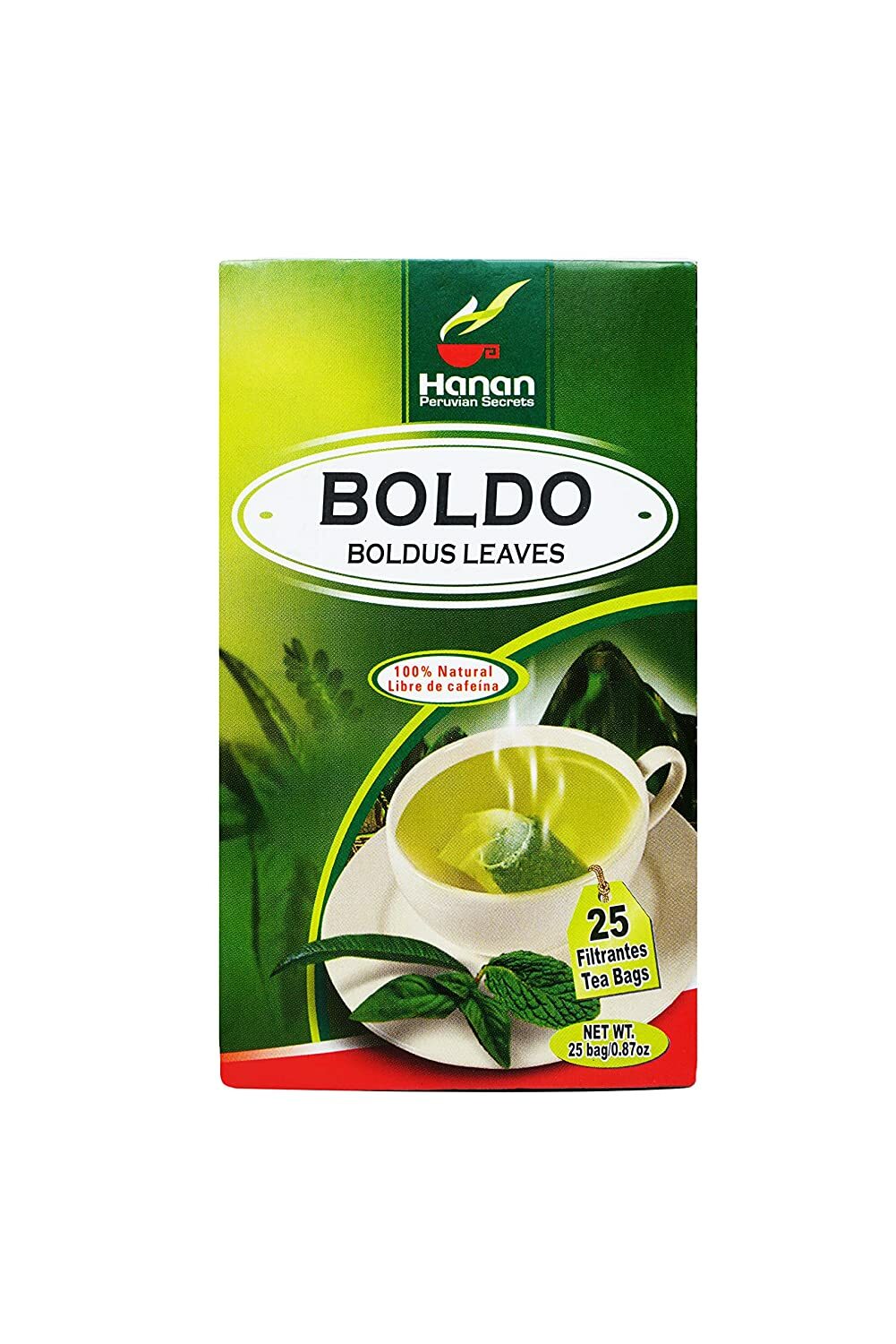 Hanan Peruvian Secrets Boldo Herbal Tea | 100% Natural Boldus | 25 Tea Bags | Na gallery