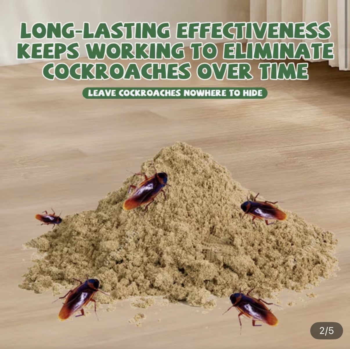 Cockroach killing Bait powder 10 packets poison kills insects Ants bugs… gallery