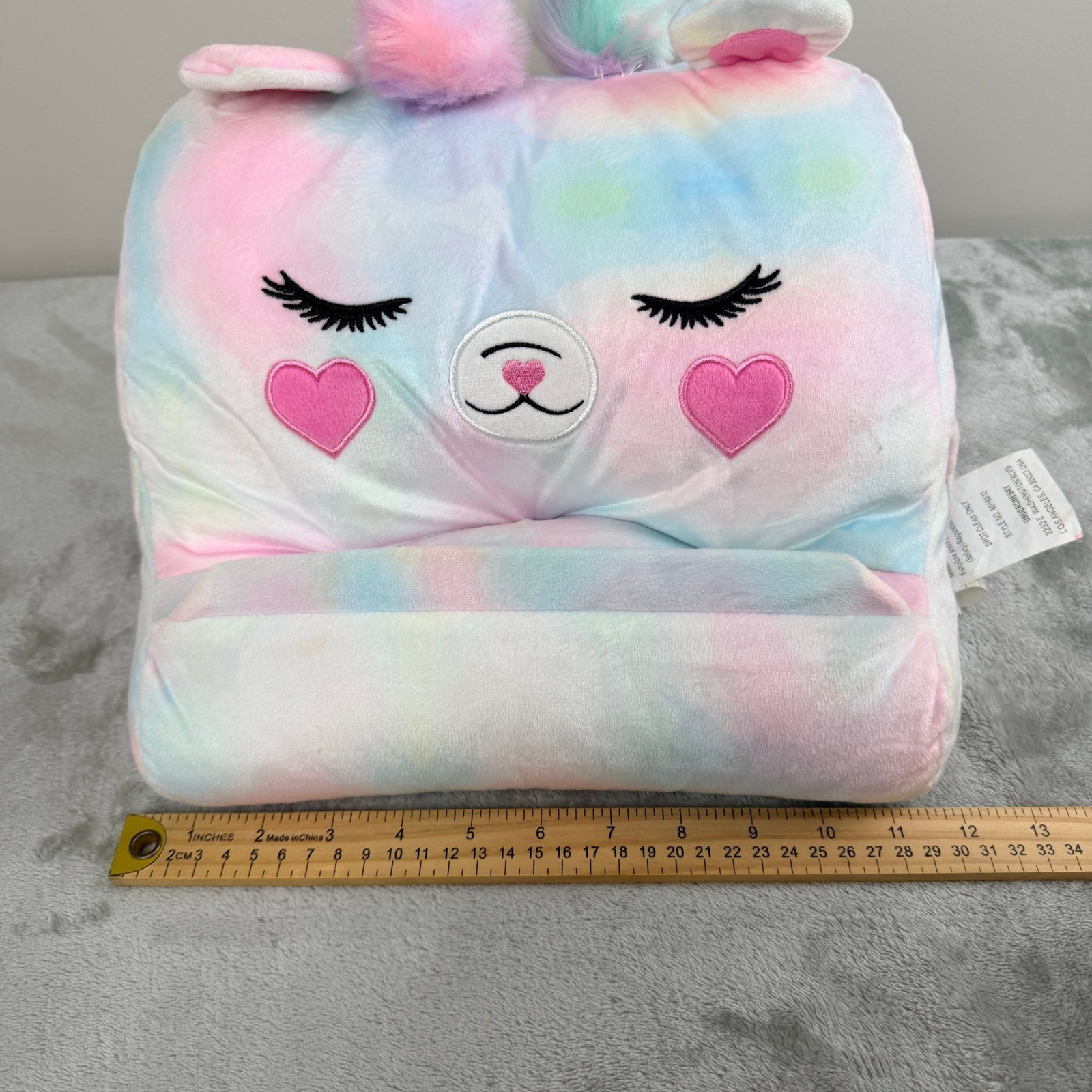 Under One Sky Llama Tablet Stand Plush Pillow Pastel Tie Dye Heart Eyes 8016810 gallery