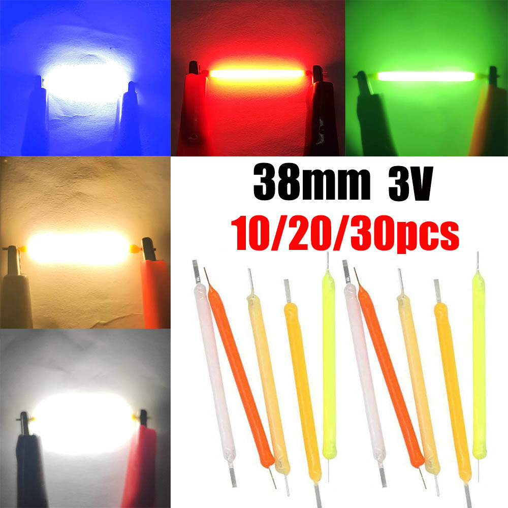 USA LED Filament Lamp Lights For Edison Incandescent Light 3V 38mm 10/20/30pcs gallery