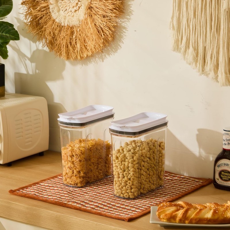 Cereal Containers Storage Set, Airtight Food Storage Container with Lid 4L/13... gallery