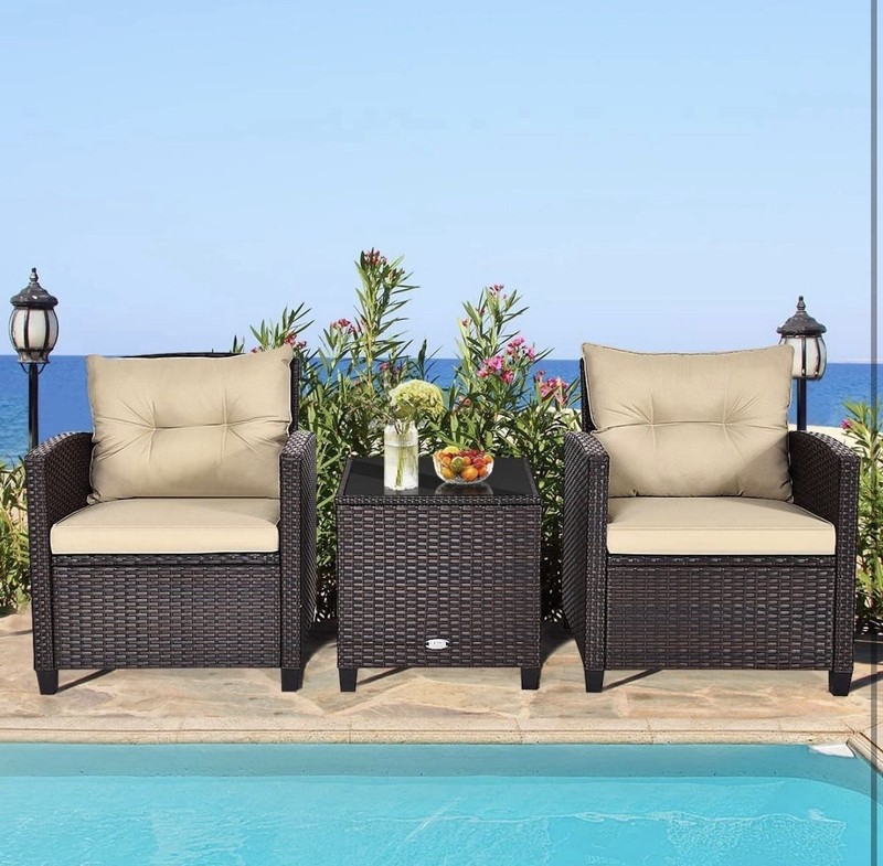 3 Piece Wicker Patio Set gallery