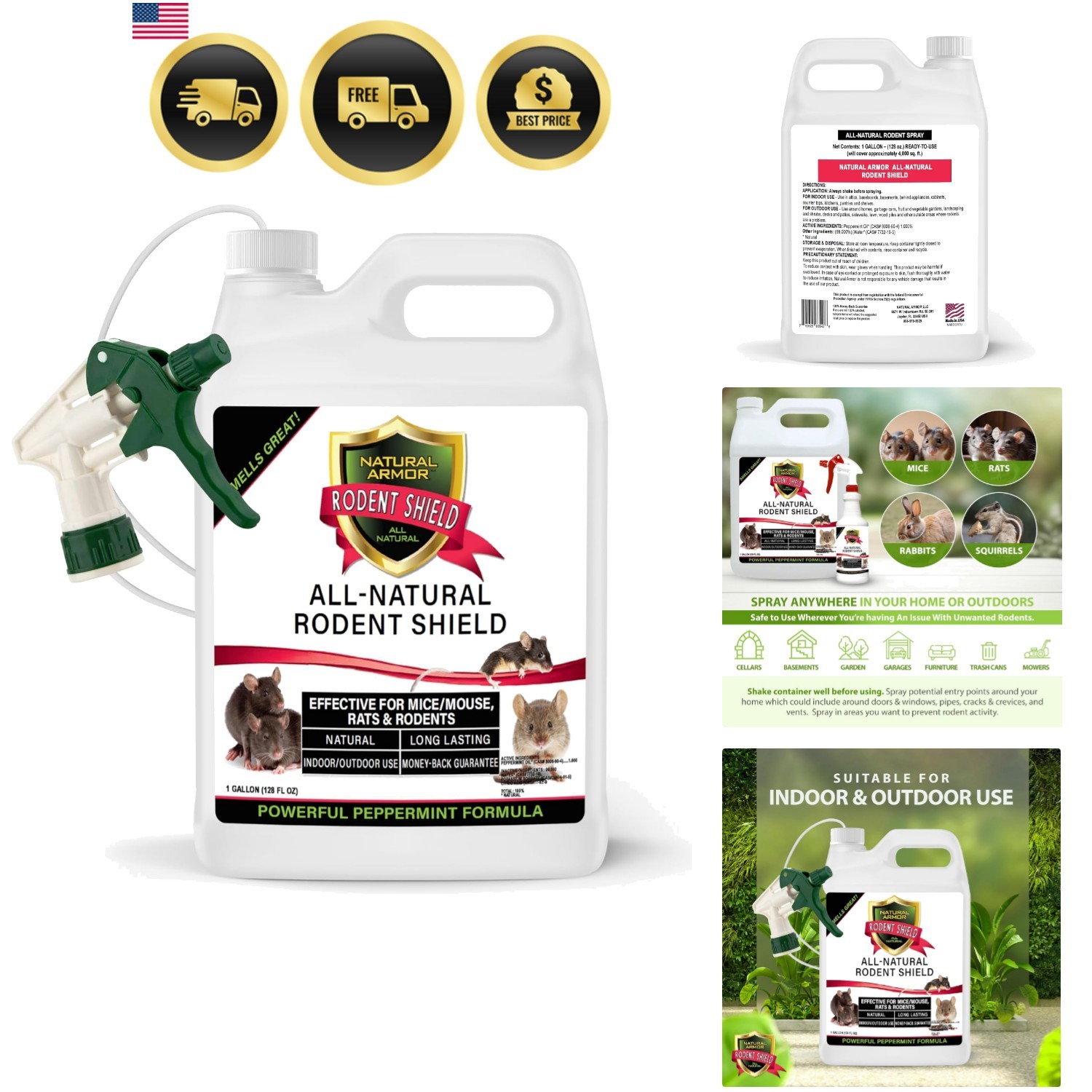 Peppermint Repellent for Mice/Mouse, Rats & Rodents. Natural Spray for Indoor... gallery