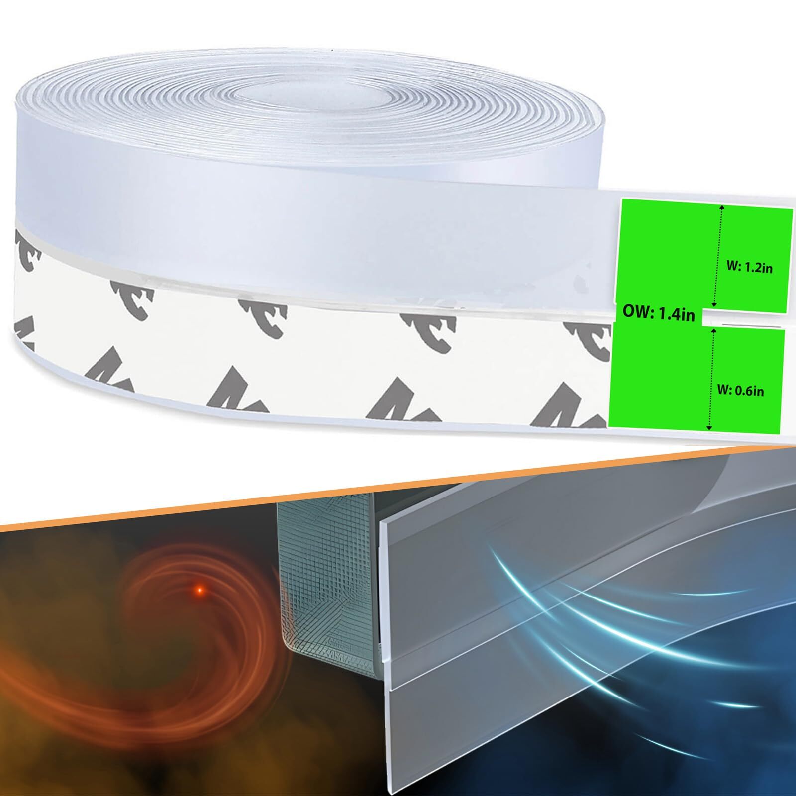 2024 Updated Weather Stripping Door Seal Door Draft Stopper Silicone Seal Strip gallery