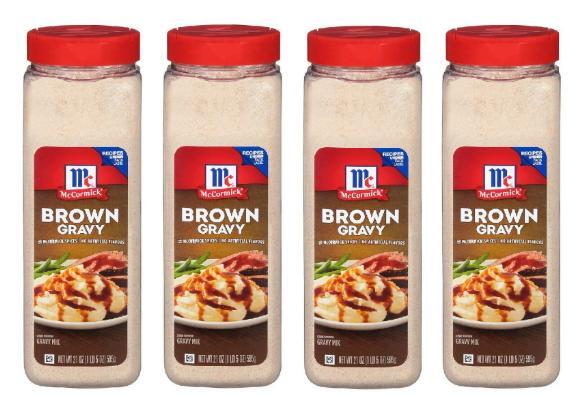 McCormick Brown Gravy Mix For Beef, Potatoes, Meatloaf - No MSG- 21 Oz (4-Pack) gallery