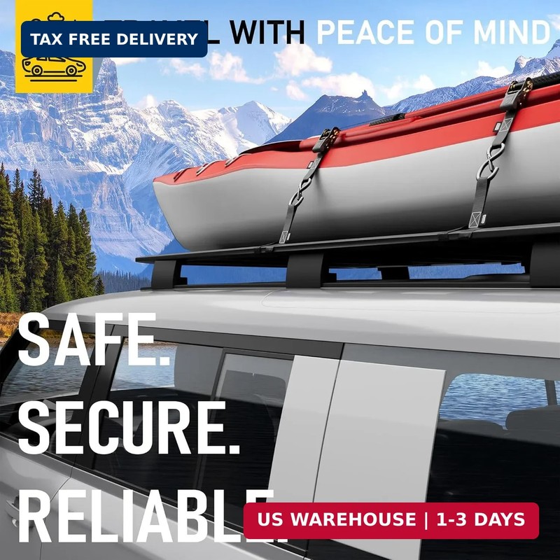 Soft Loop Tie Down Straps - 1,500 Load Capacity & 4,500 Lbs Breaking Strength - gallery