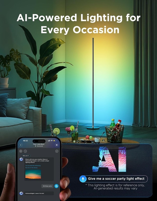 Govee RGBIC Floor Lamp Basic, 1000lm LED Corner Lamp Compatible with SmartThings gallery