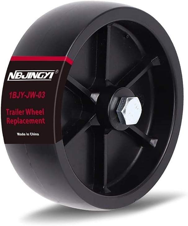 6" Trailer Jack Replacement Wheel with 3/8" Bolt and Nut, 1,200 lbs Capacity ... gallery