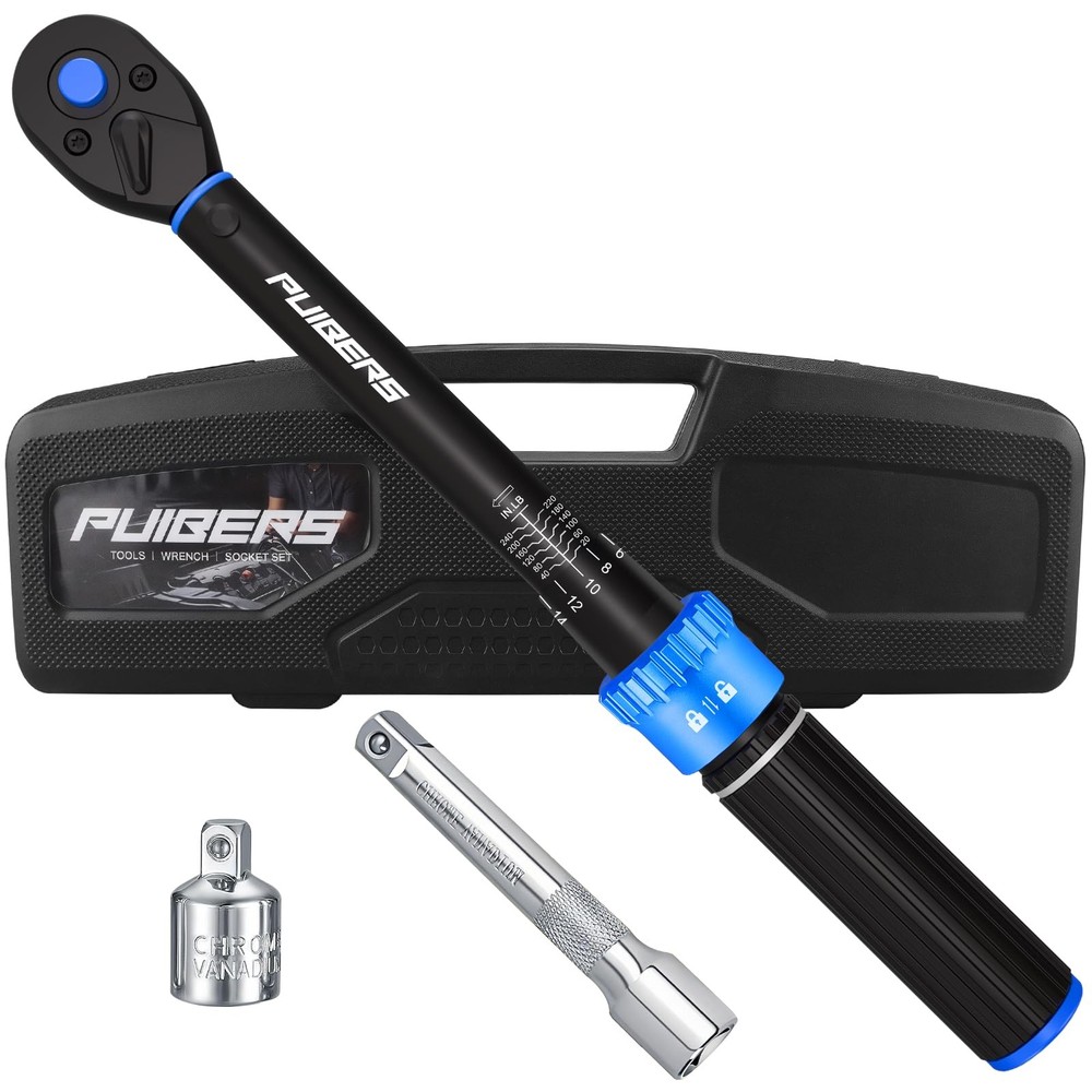 3/8" Drive Inch Pound Torque Wrench 20 240 in.lb ±3% Accuracy Dual Direction NEW