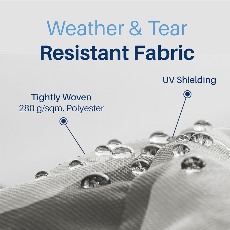 100% Polyester Awning Fabric Replacement - Gray/White gallery