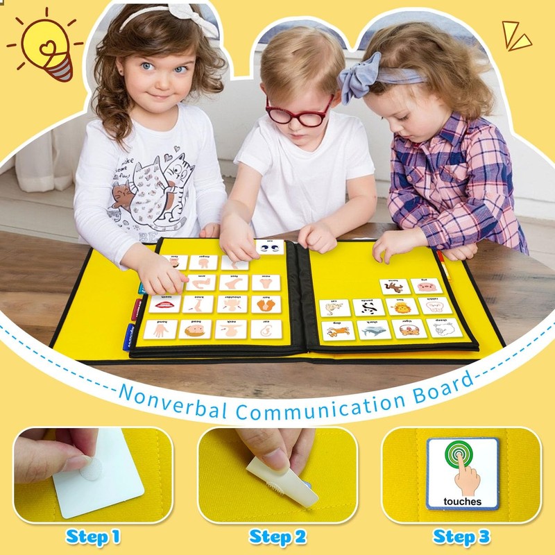 Boczif Visual Communication Book, Nonverbal Board, Yellow gallery