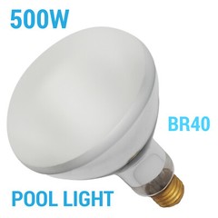 Satco S7007 500BR40FL POOL LIGHT 500W BR40 Frost Reflector Bulb Medium E26 Base