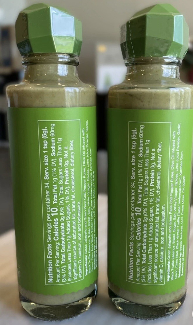 2 PACK - TRUFF Black Truffle Infused Green Jalapeno Lime Hot Sauce - 6 fl. oz. gallery