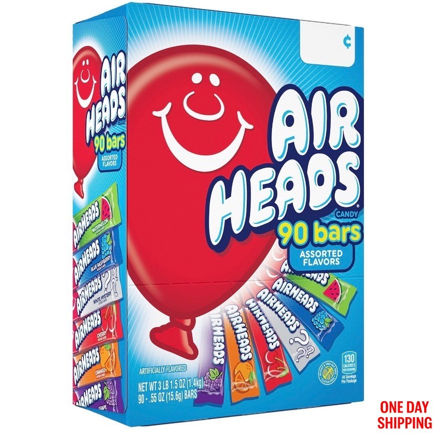 AirHeads Variety Pack 90 Count Assorted Flavors 0.55 oz Bulk Candy gallery