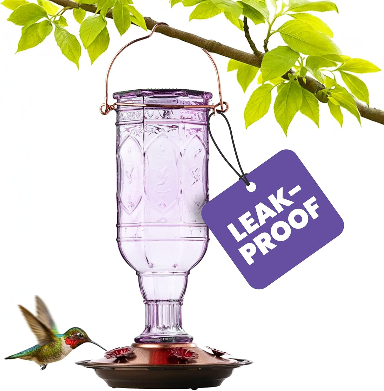 Amethyst Jewel Hummingbird Feeder - 77IN - 20 Fl Oz Nectar Capacity - Hummingbir gallery