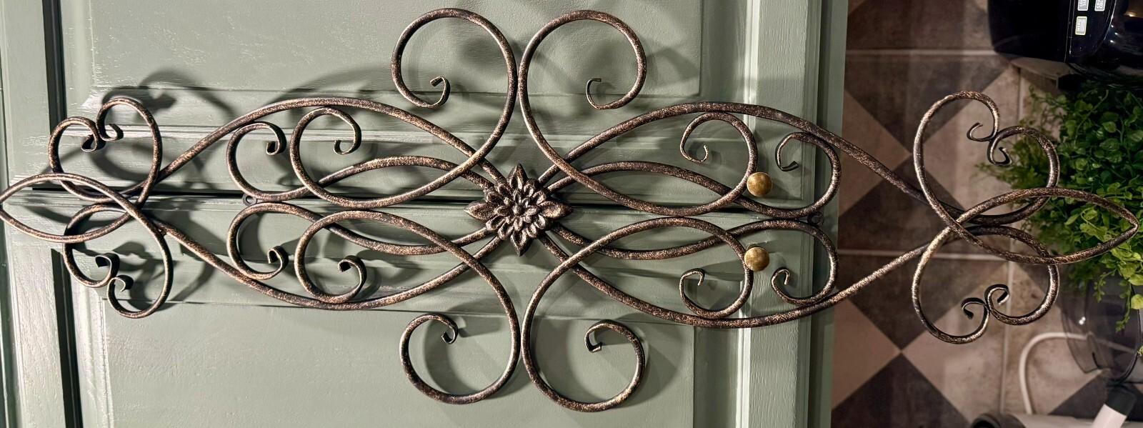 37 in Decor Tuscan Rustic Old World Scrolling Wrought Iron Wall Grille Art metal gallery