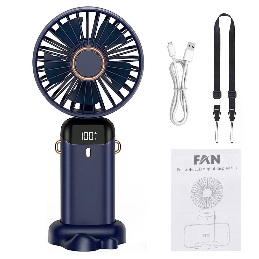 Mini Hand-held Fan Portable Folding Desk Fan Cooler Cooling USB Rechargeable Fan gallery