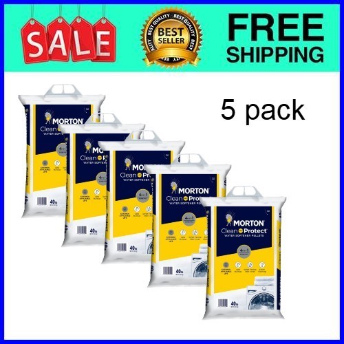 (5 pack) Morton® Clean and Protect Water Softener Salt Pellets, 40 lb Bag gallery