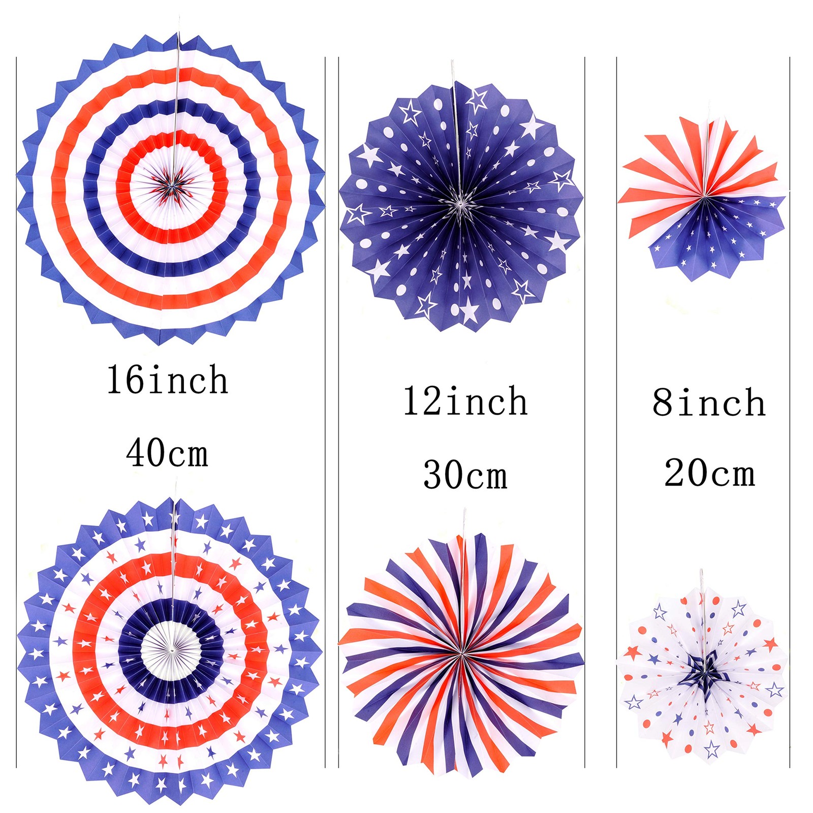 Independence Day Party Hanging Paper Fans Decorations -National Day Patriotic... gallery