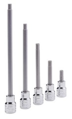 Genius Tools 1/2″ Dr. 5mm Hex Bit Socket, 110mmL – 408+2535