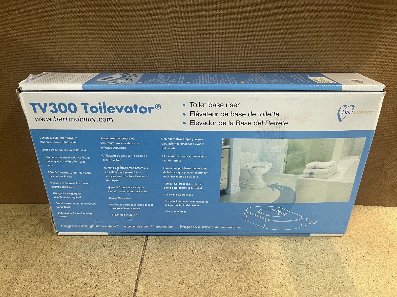 Toilevator TV300 Toilet Riser – 500lb Capacity, Fits Standard Toilets gallery