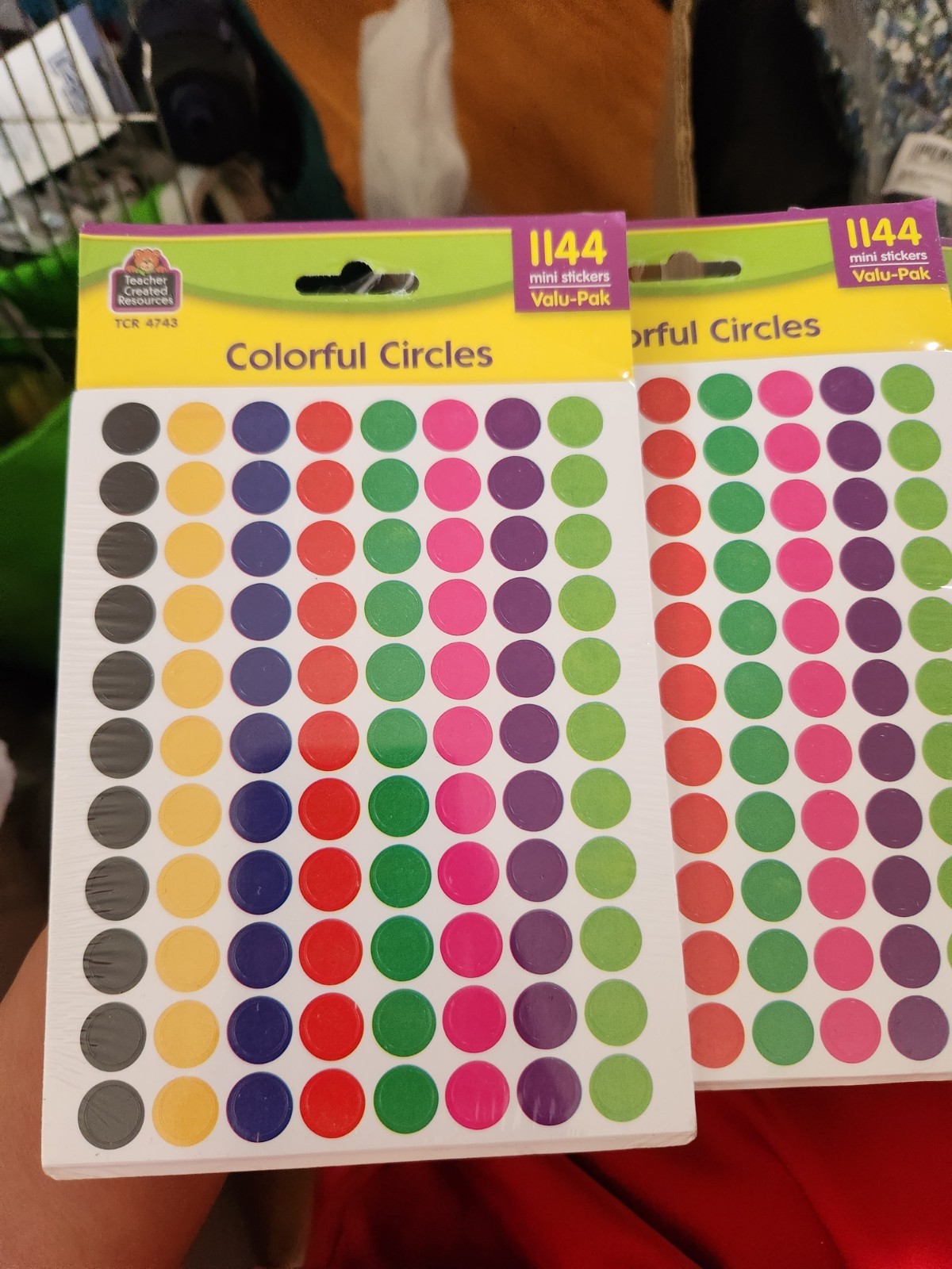 3PCS X Colorful Circles Valu-Pak Stickers Teacher Created Resources TCR 4743 gallery