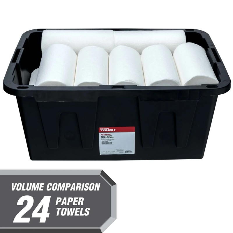 Large Storage Bin, 27 Gallon Plastic Storage Container with Snap-On Lid gallery