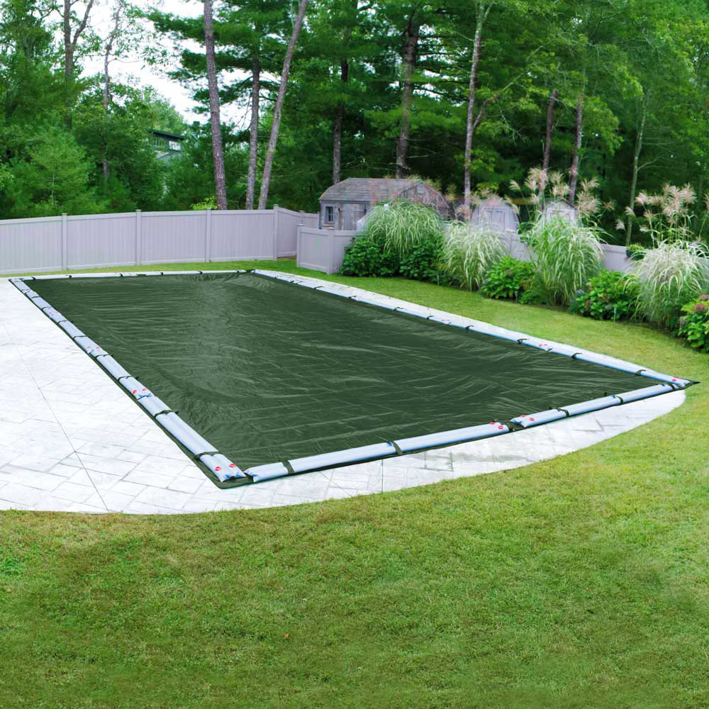 25' x 45' Rectangle In-Ground Swimming Pool Winter Cover 12 Year - Green gallery