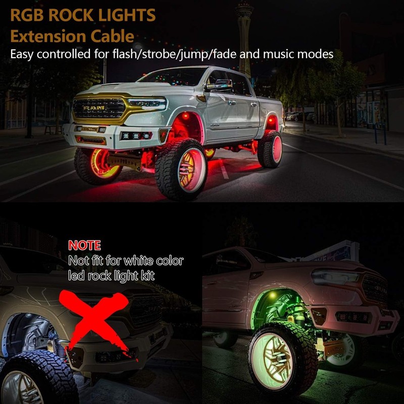 Universal RGB Rock Light Wire Extension gallery