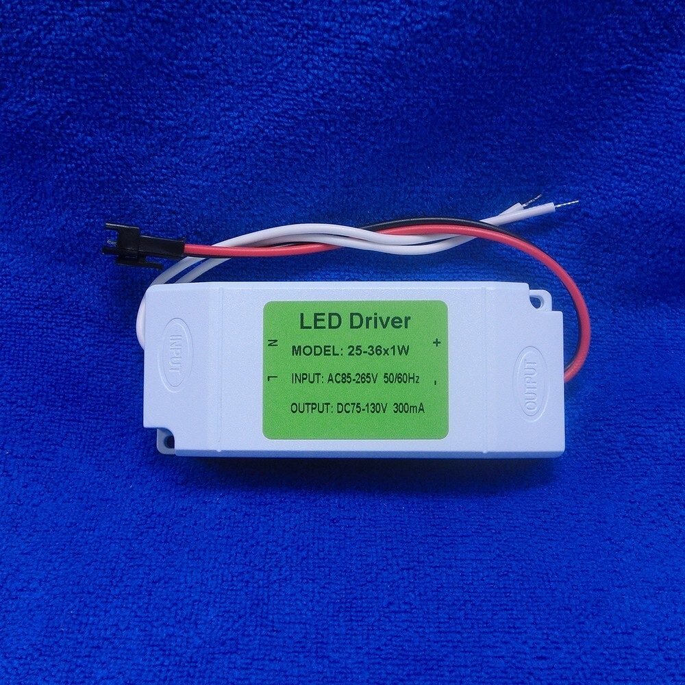 1pc AC LED Driver +Shell 25~36x1W 300mA Power Supply Lamp Light Bulb 25W 30W 36W gallery