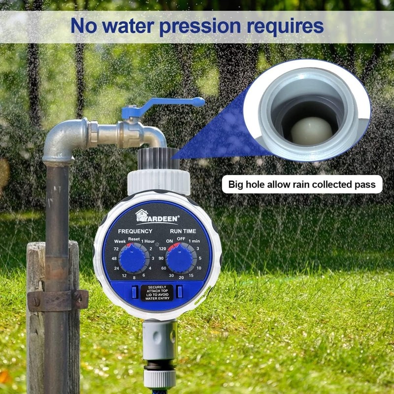 Water Timer Garden Irrigation Controller No Water Pressure Needed Blue Plasti... gallery