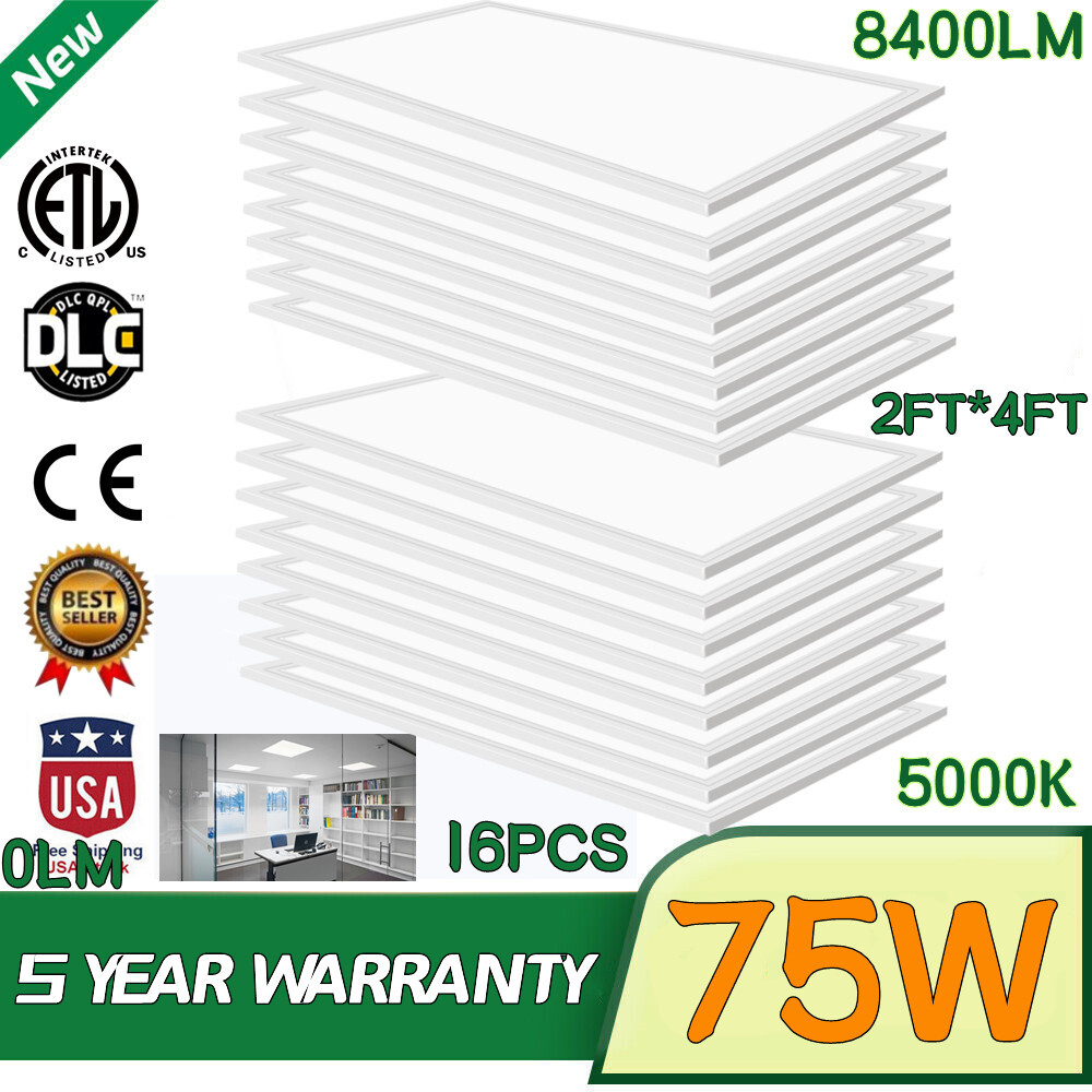 2x4 Led Flat Panel Light, 75W 5000K Bright White Led Drop Ceiling Troffer Lights gallery