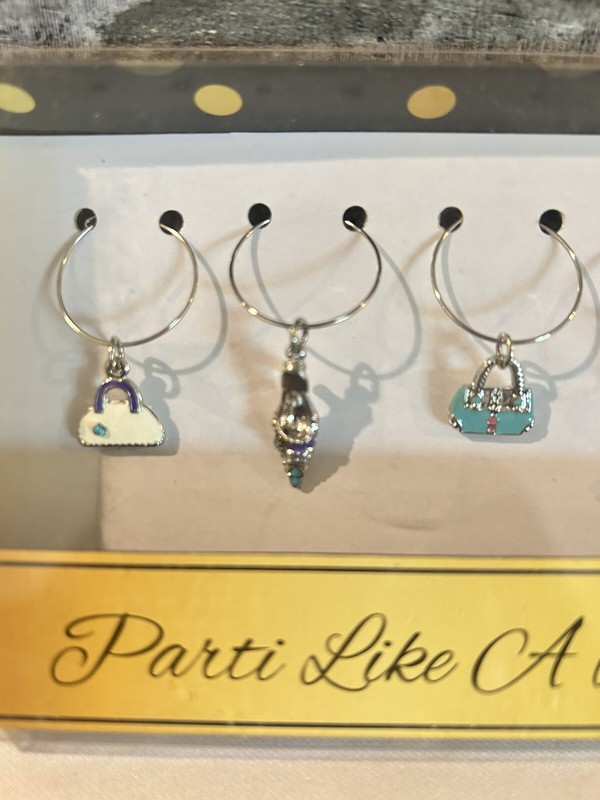 TUTTI PARTI Parti Like A Diva Wine Charms (set Of 6) New. gallery