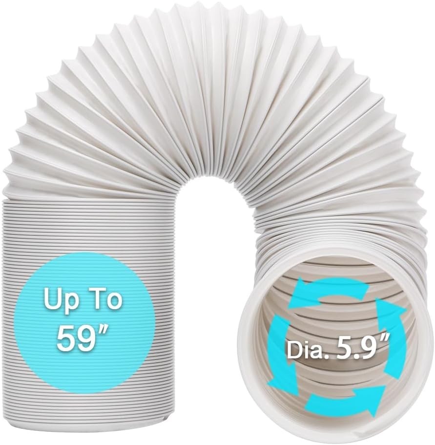 Portable Air Conditioner Hose, Portable Exhaust Vent Hose with 5.9 Inch Diame... gallery
