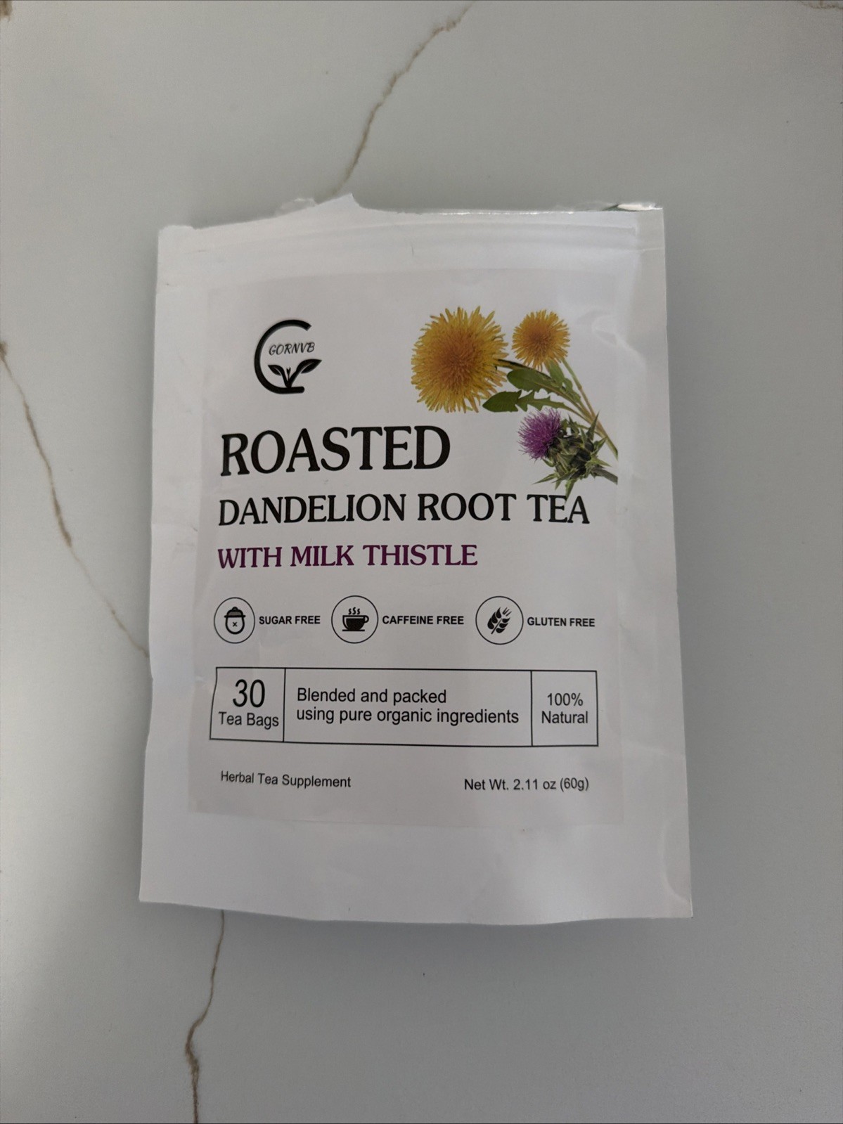 Dandelion Root & Milk Thistle Tea - Supports Kidney & Liver, 29 bags gallery