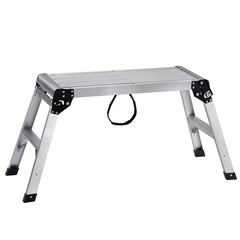 Folding Work Platform, 330 lbs Load Capacity, Aluminum Drywall Stool Ladder, Hea
