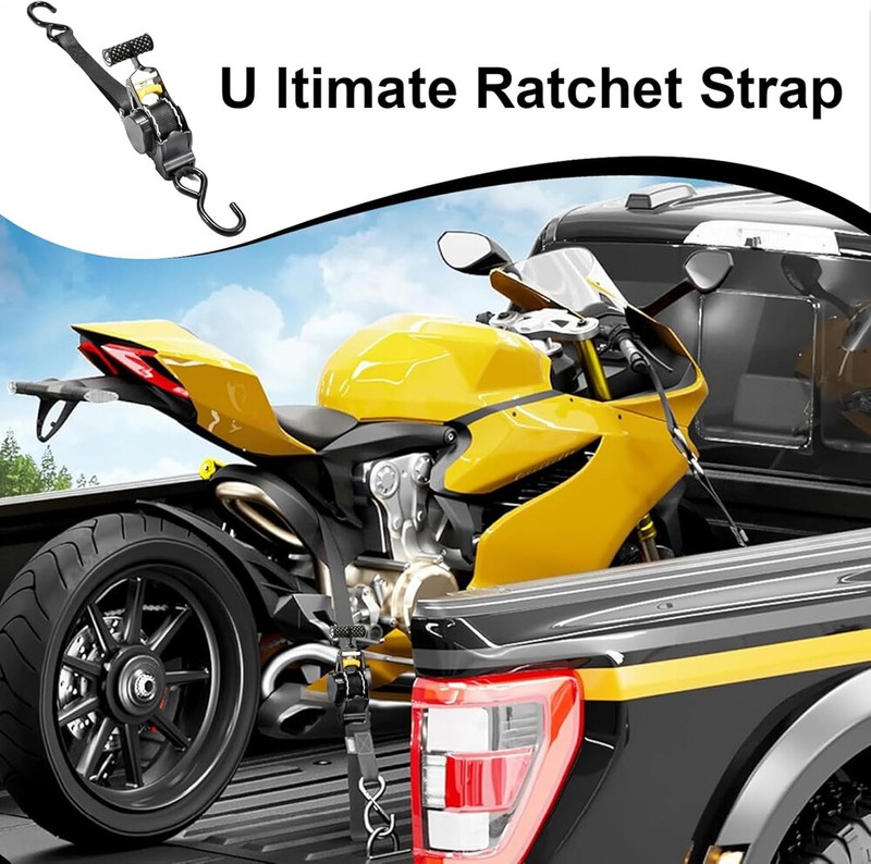 2 Pack Marine Retractable Transom Tie Down 1500lbs Boat Trailer Heavy Duty Strap gallery
