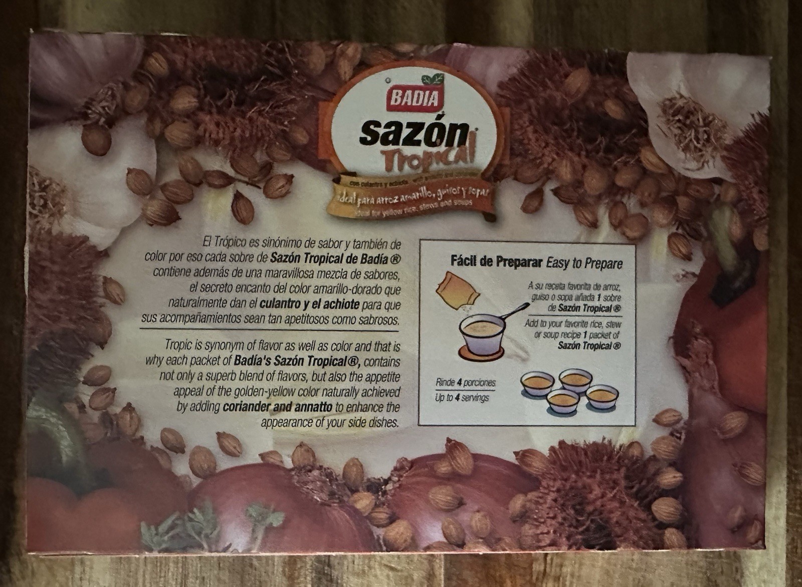8 Boxes/160 Packets Badia Sazon Tropical with Annatto & Coriander gallery