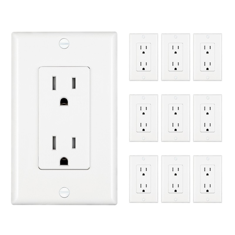 DEWENWILS 20-Pack Decorator Receptacle Outlet, Standard Wall Outlets, 15Amp/125V gallery