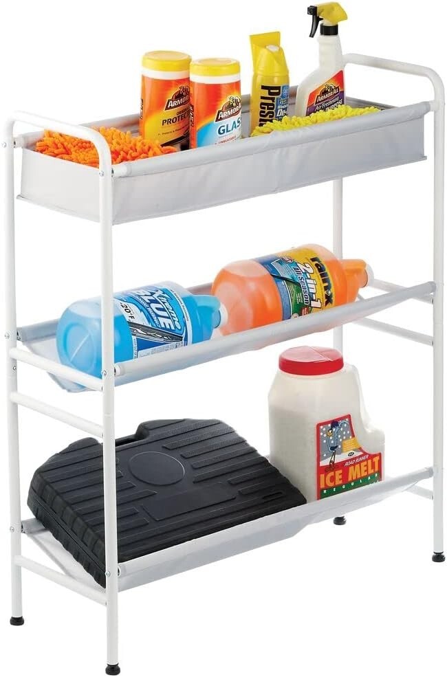 mDesign 3-Tier Garage Storage Cart gallery