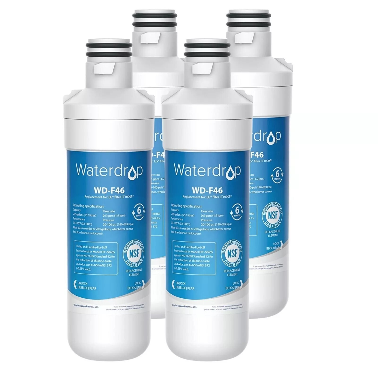 Waterdrop Replacement for LG® LT1000P® ADQ74793501 Refrigerator Water Filter gallery