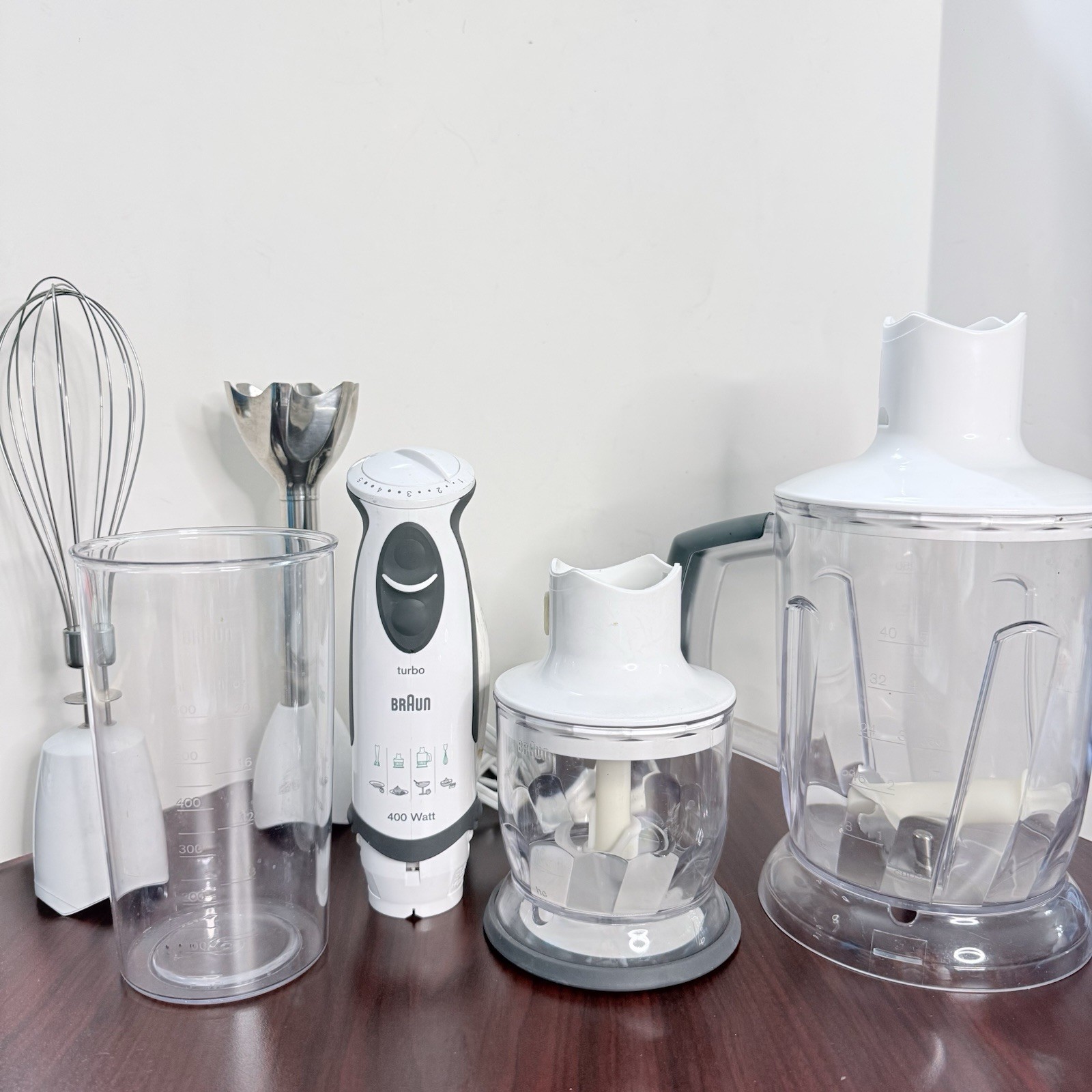 Braun Handheld Stick Immersion Blender Mixer 4191 400 Watt With Attachments gallery