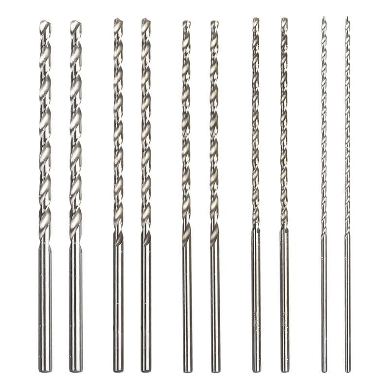 Efficient and Long Lasting HSS Drill Bit Set 10Pcs 2mm 3mm 3 5mm 4mm 5mm Bits gallery