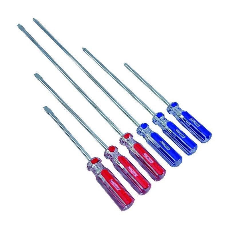 3", 5", & 8" Slotted & Phillips 6 Piece Screwdriver Set Carbon Steel PVC Handles gallery