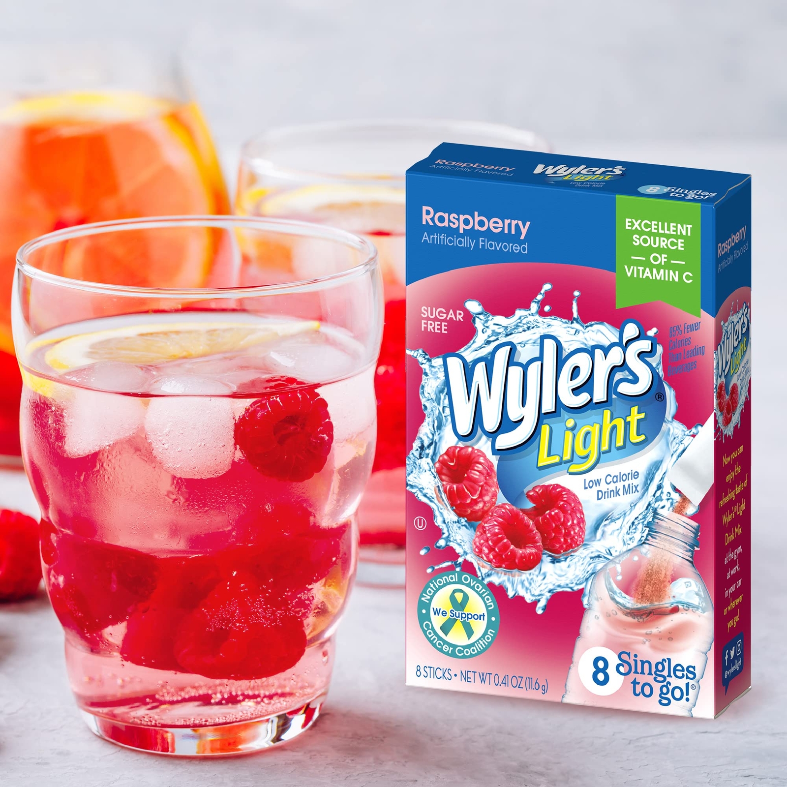 Singles To Go Powder Packets, Water Drink Mix, Raspberry, 8 Packets per Box, ... gallery