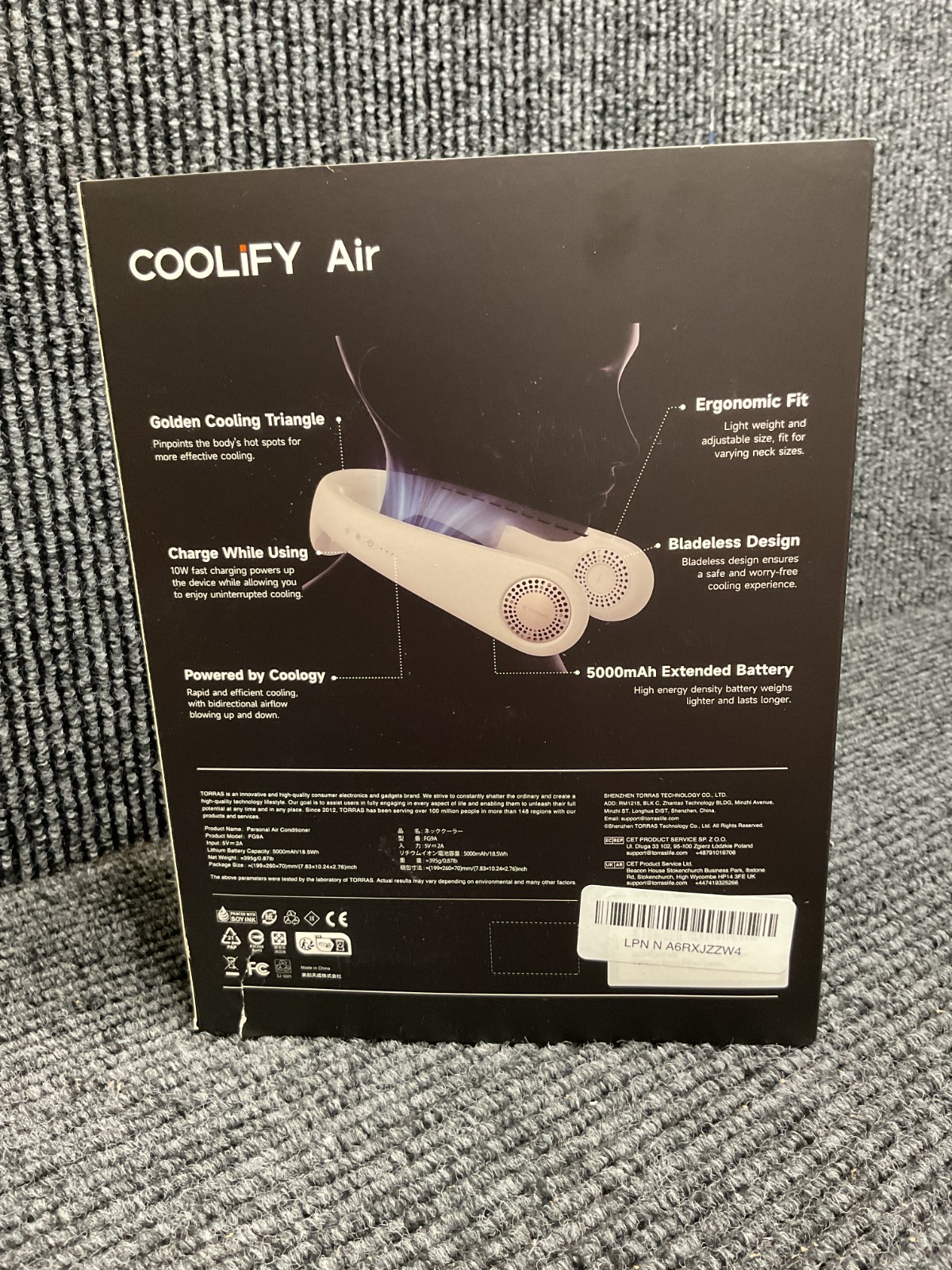 TORRAS COOLiFY Air Instant Cooling and Heat Therapy Ultra-Light Neck gallery